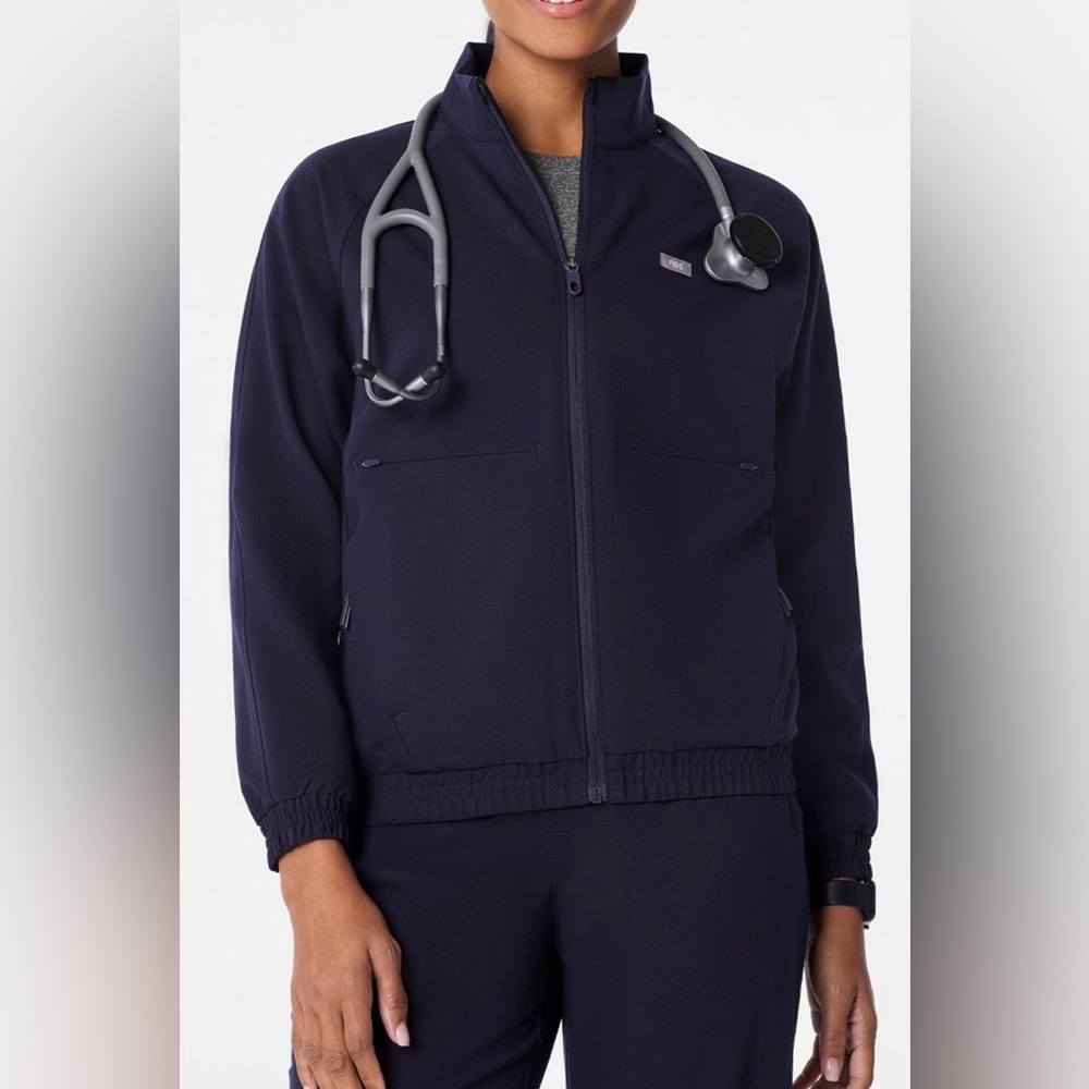 Figs Navy Blue Technical Jacket